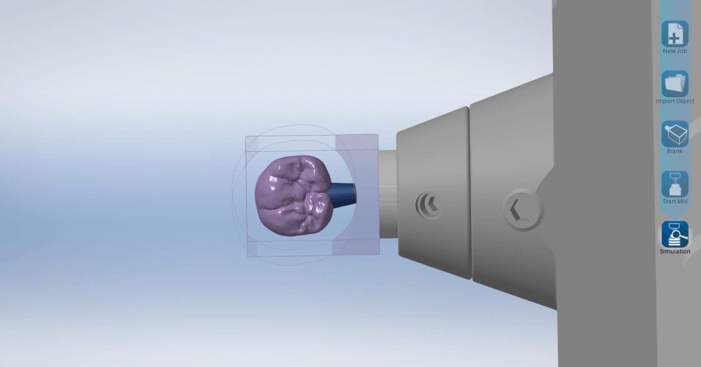 crown milling simulation