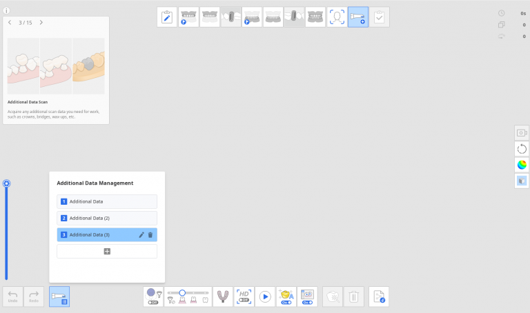 Additional Scans Catalog Box in Medit Software