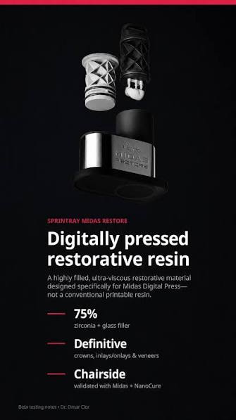 SprintRay Resin Capsules for Midas