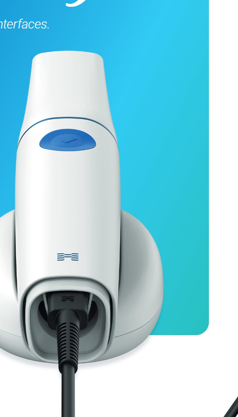Medit i900 intraoral scanner in its cradle