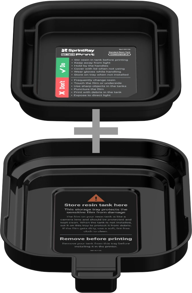 SprintRay NanoPrint Rubber Lid & Storage Tray for Standard Resin Tank
